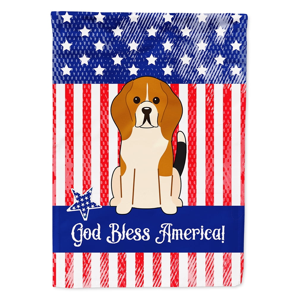 BB3035CHF Patriotic USA Beagle Tricolor Flag Canvas House Size