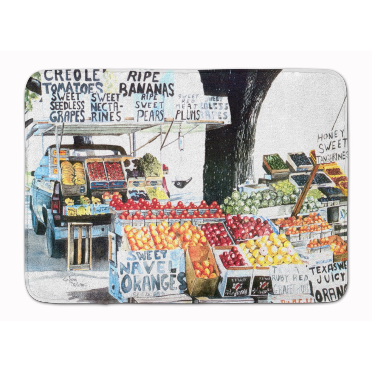 8054-RUG Fruit Stand Machine Washable Memory Foam Mat