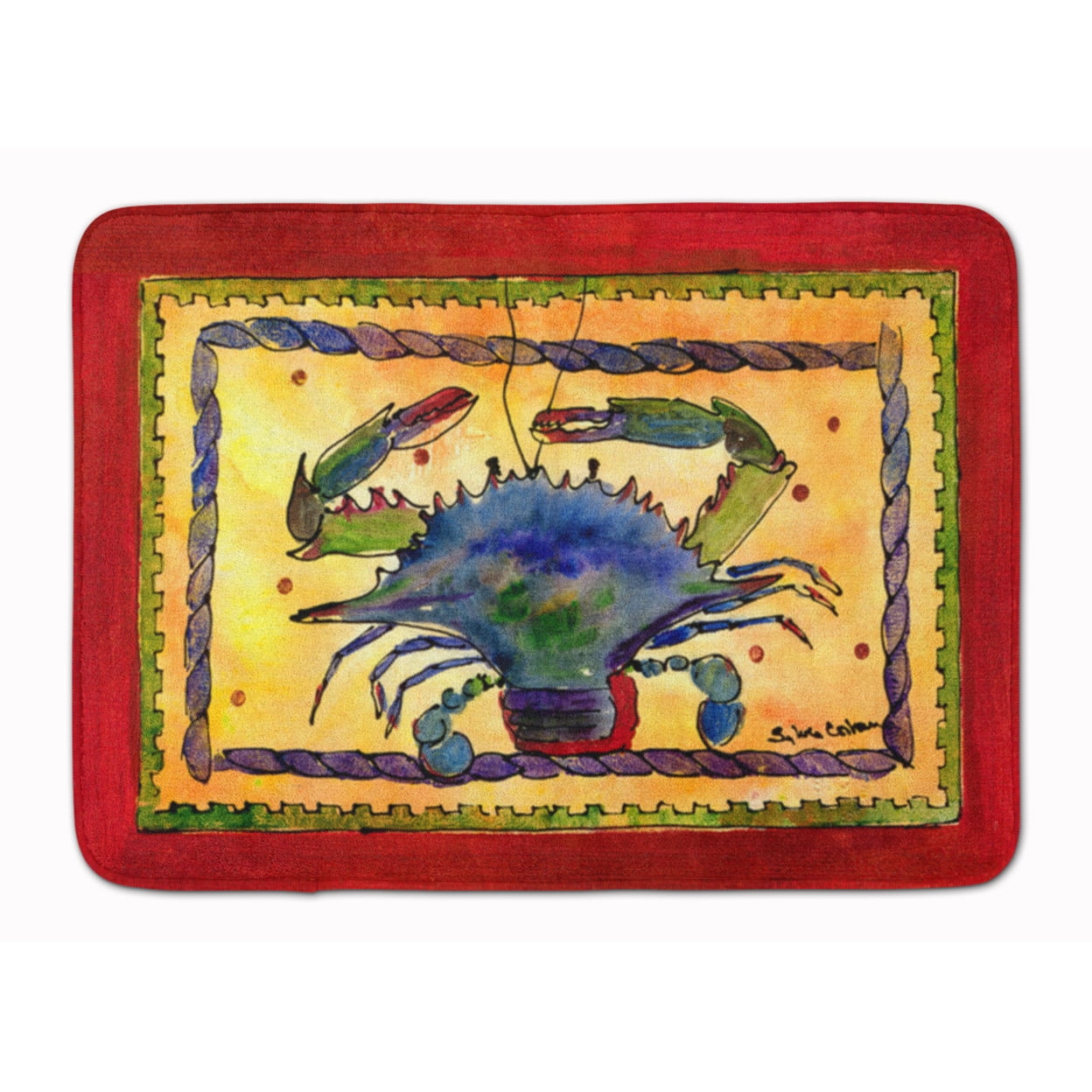 8056-RUG Crab Machine Washable Memory Foam Mat