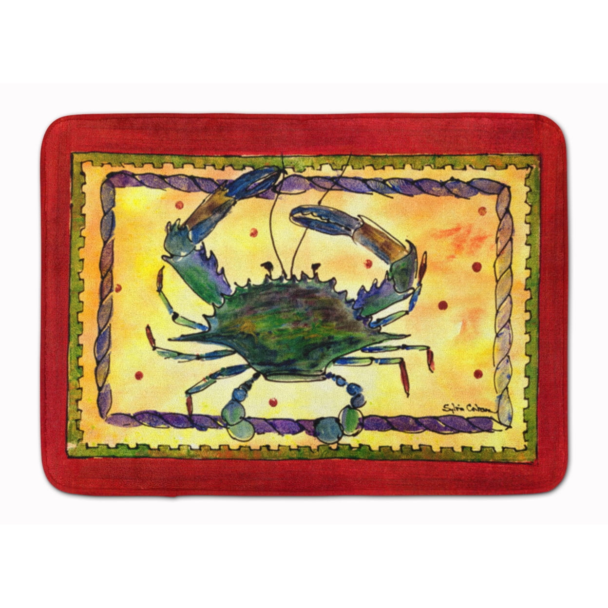 8058-RUG Crab Machine Washable Memory Foam Mat