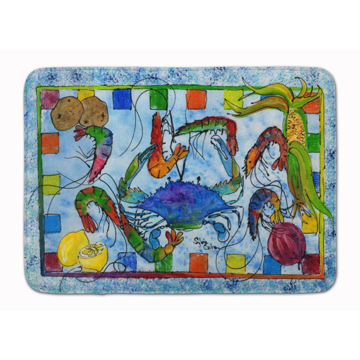 8066-RUG Crab Machine Washable Memory Foam Mat
