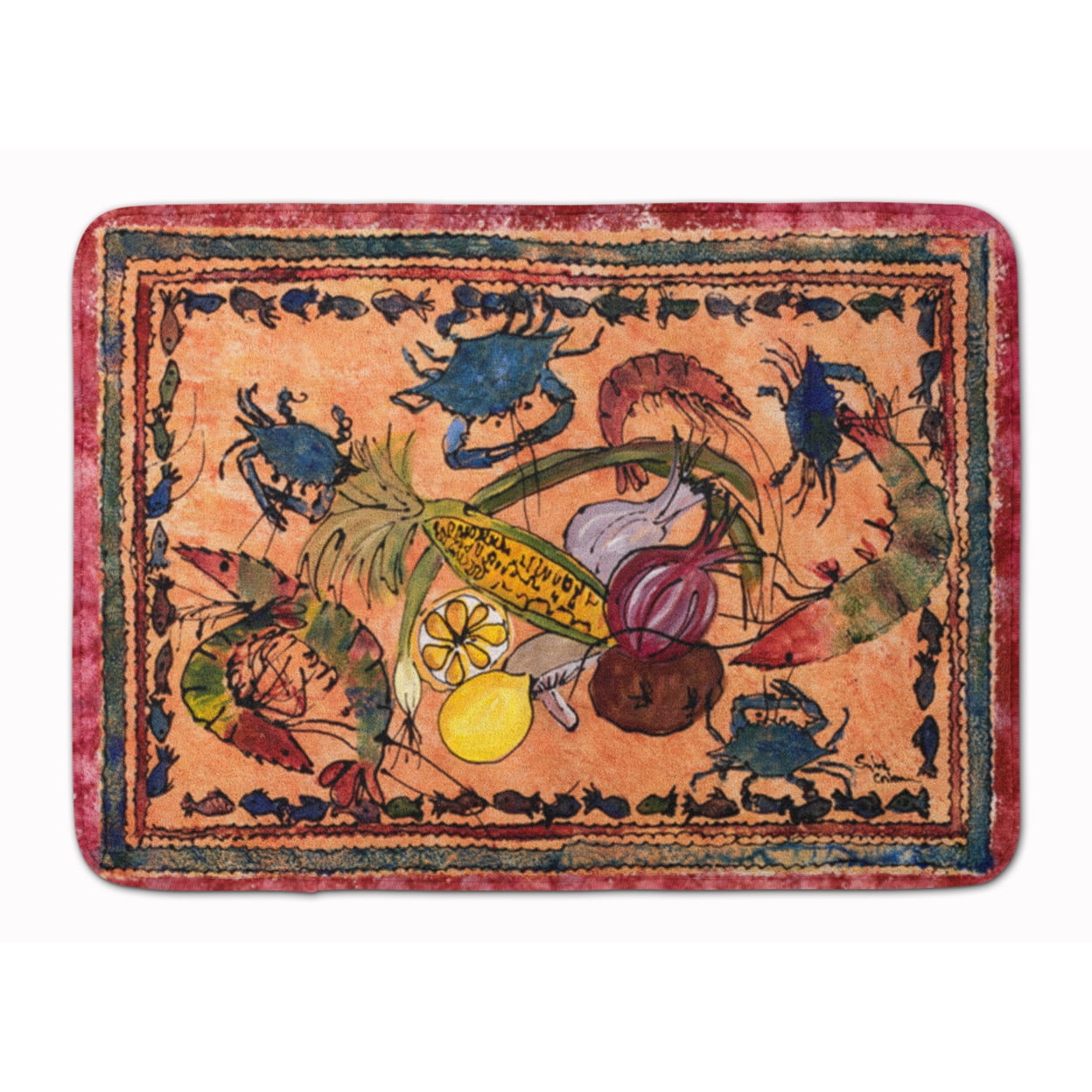 8067-RUG Crab Machine Washable Memory Foam Mat