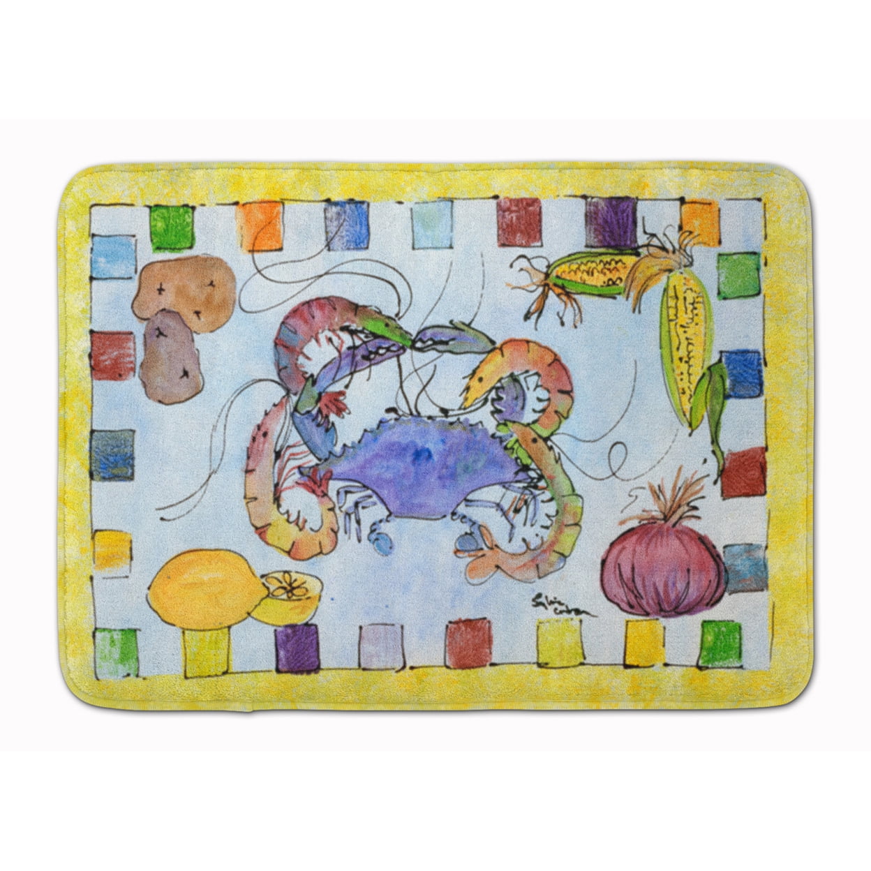 8068-RUG Crab Machine Washable Memory Foam Mat