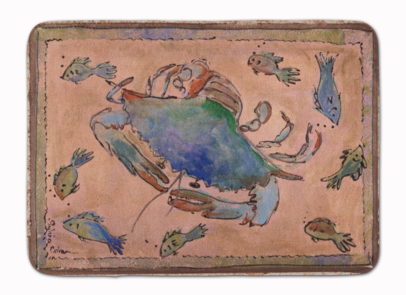 8079-RUG Crab Machine Washable Memory Foam Mat