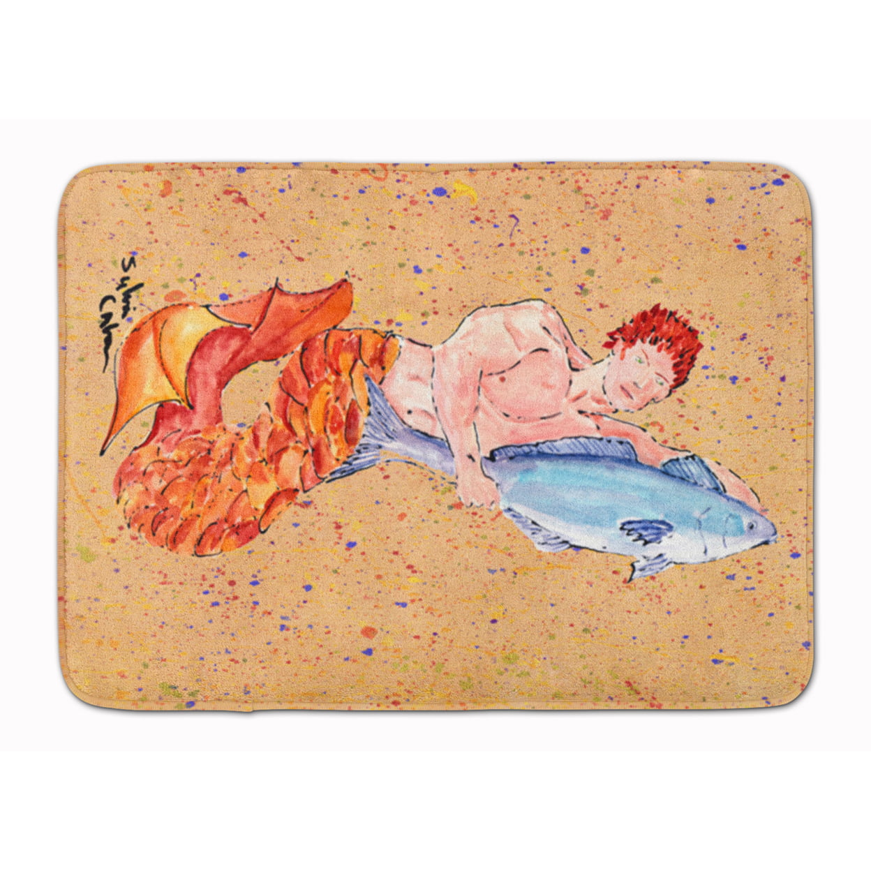 8346-RUG Merman Machine Washable Memory Foam Mat
