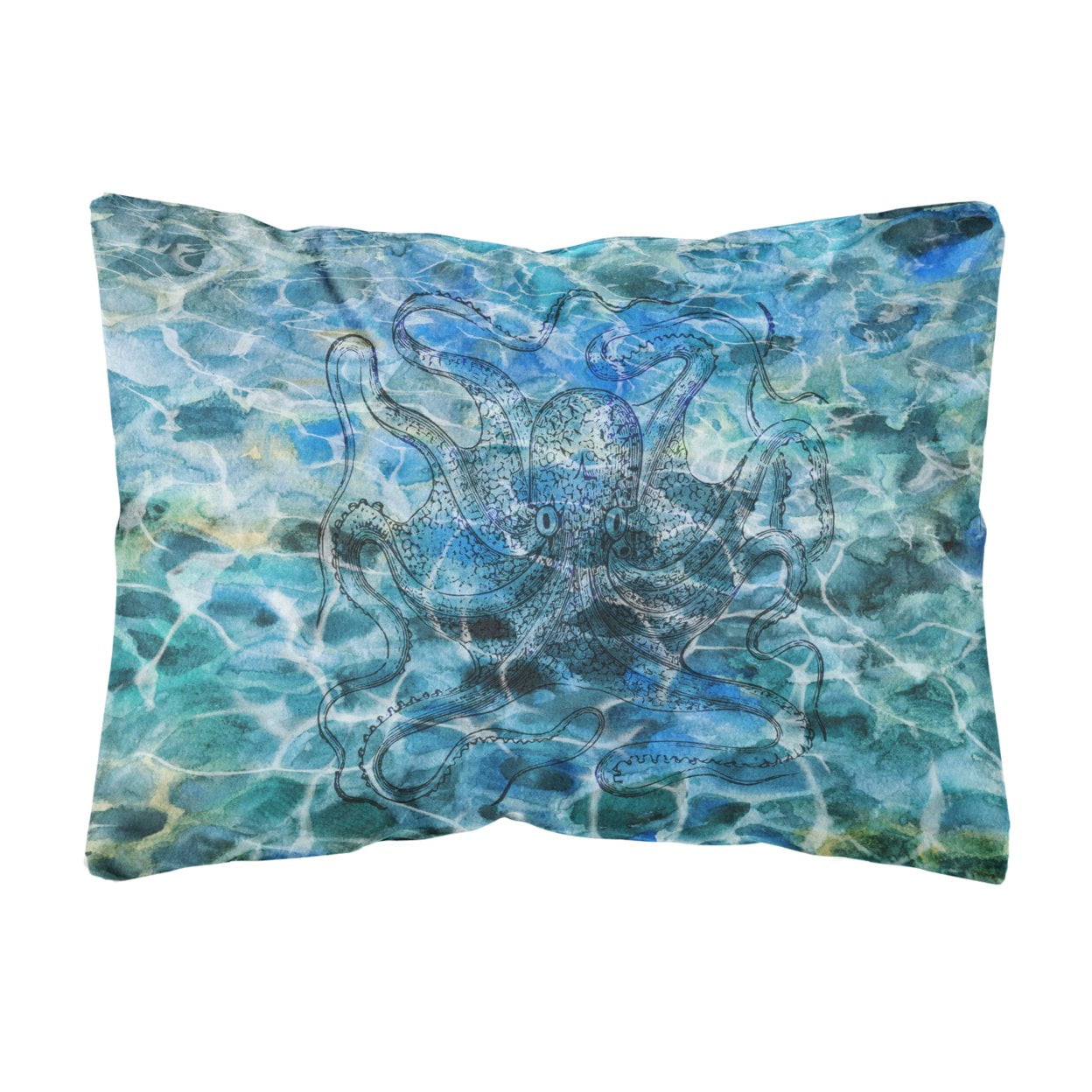 Octopus Under Water Canvas Fabric Decorative Pillow
