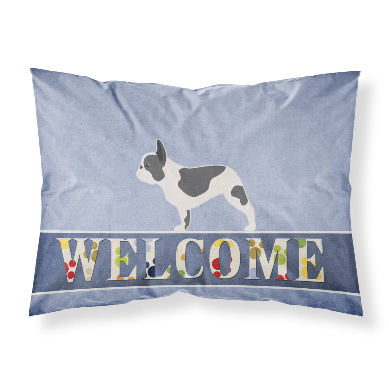 French Bulldog Welcome Fabric Standard Pillowcase