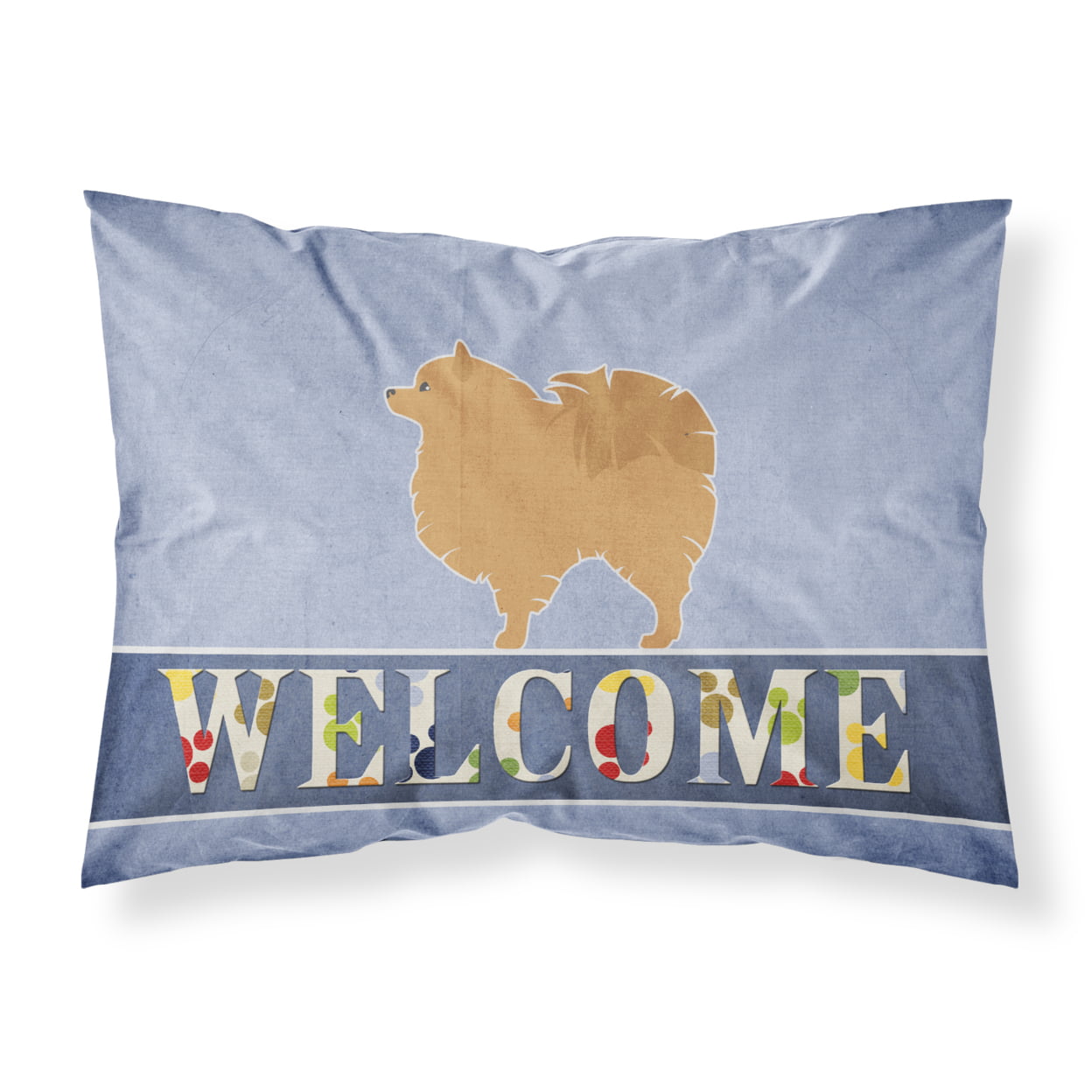 Pomeranian Welcome Fabric Standard Pillowcase