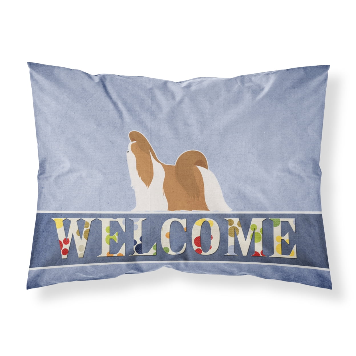 Shih Tzu Welcome Fabric Standard Pillowcase