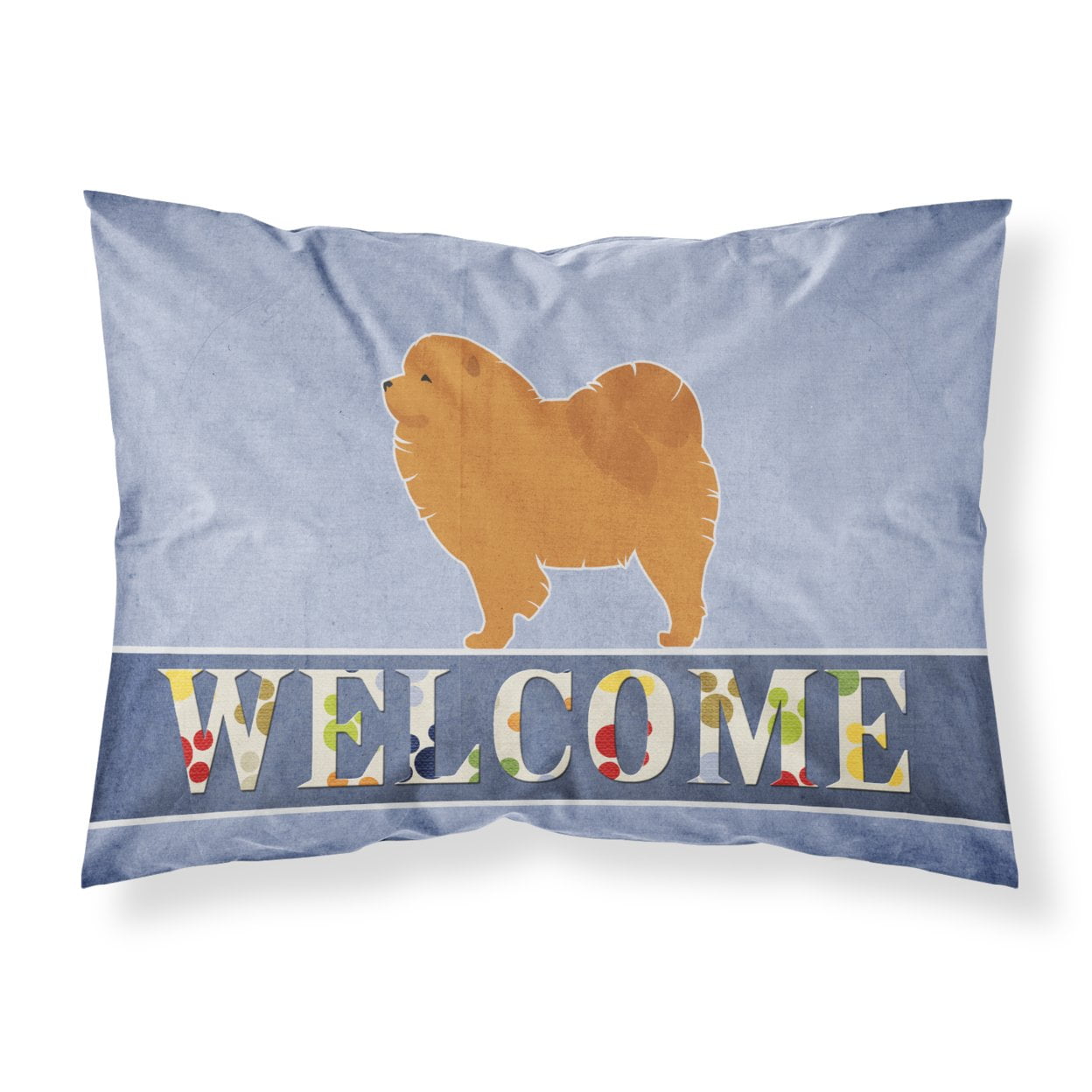 Chow Chow Welcome Fabric Standard Pillowcase