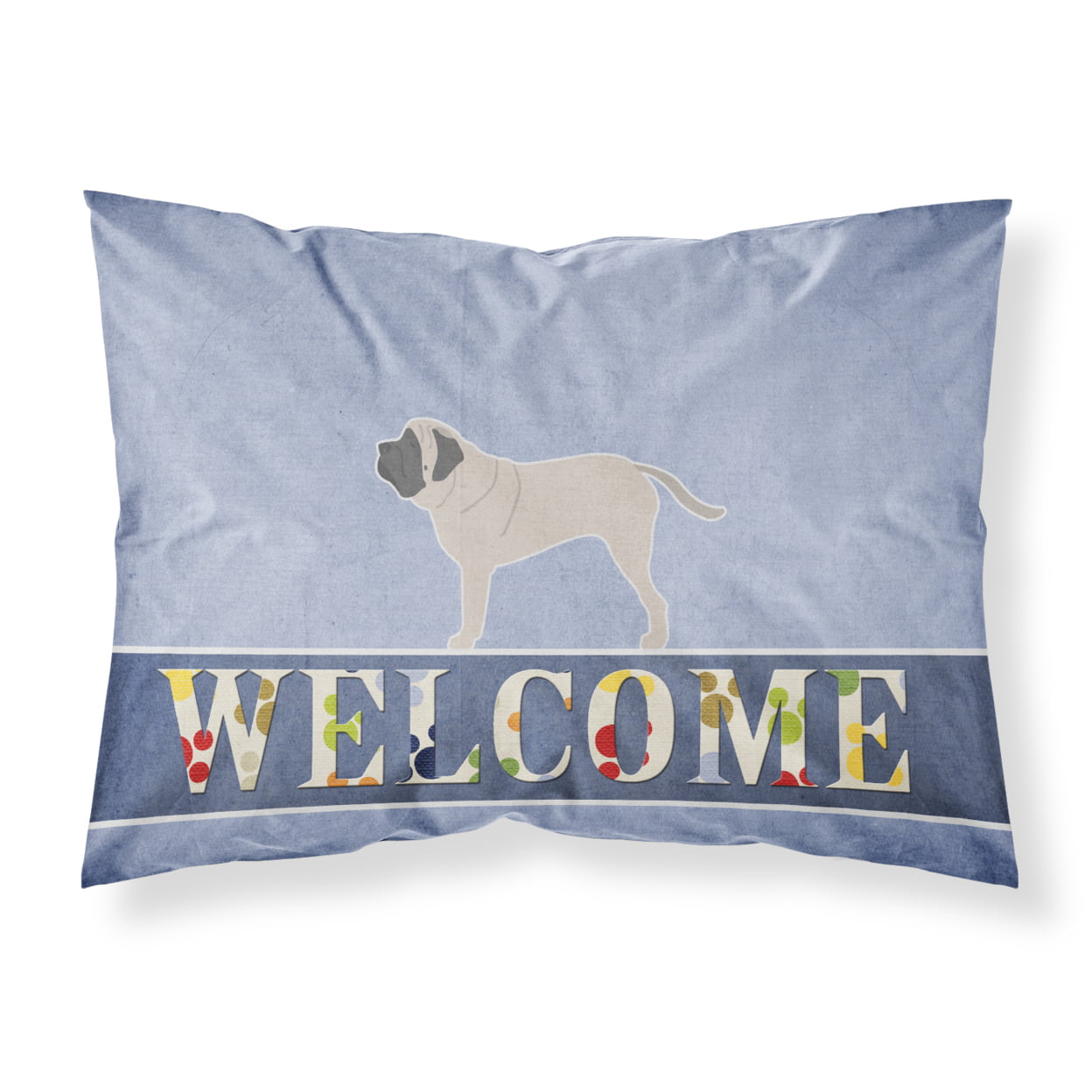 English Mastiff Welcome Fabric Standard Pillowcase