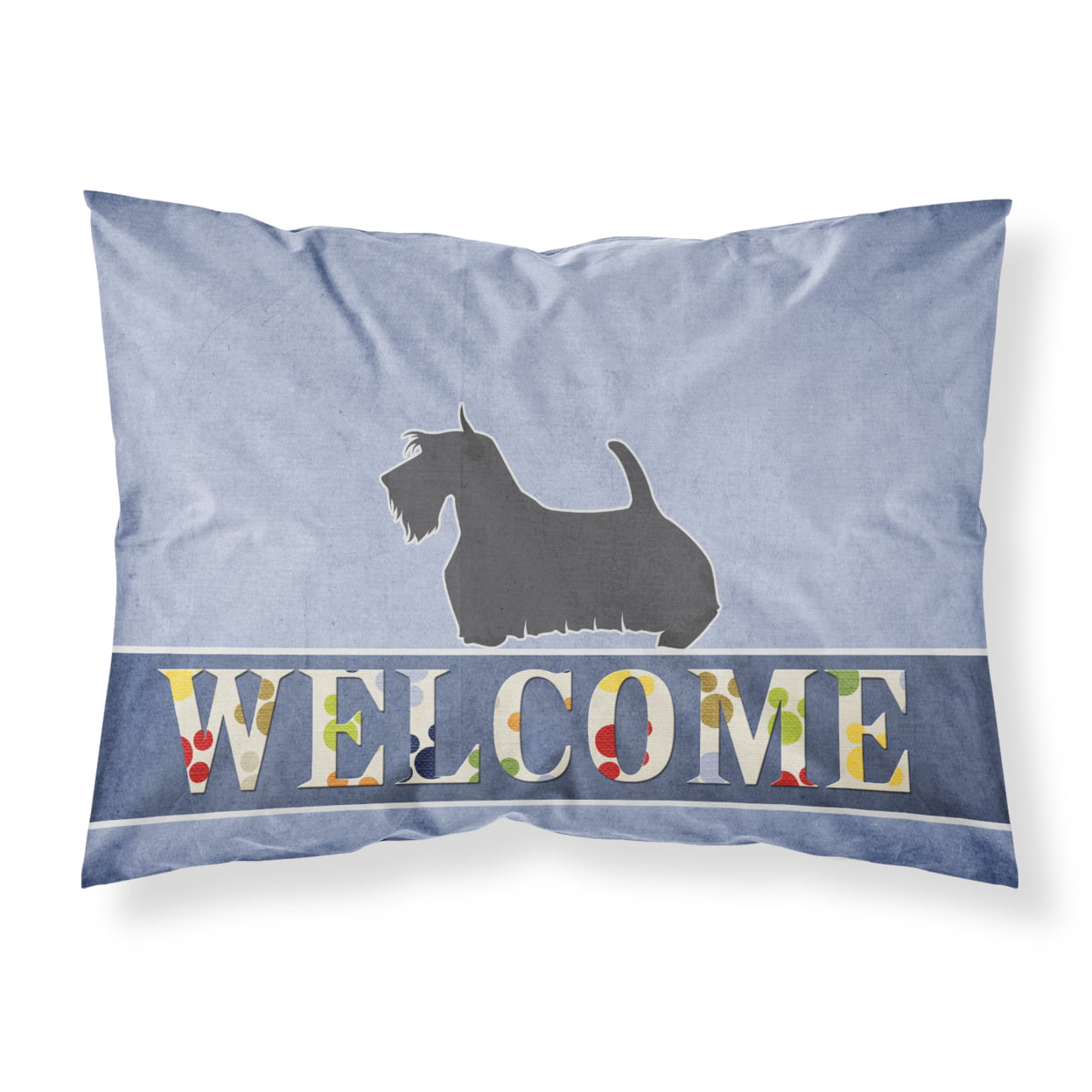 Scottish Terrier Welcome Fabric Standard Pillowcase