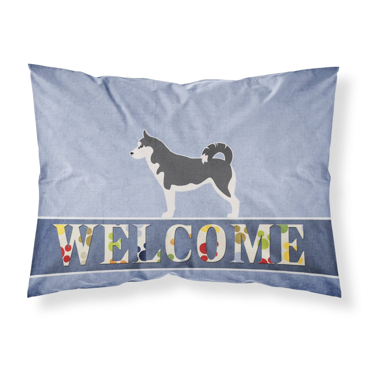 Siberian Husky Welcome Fabric Standard Pillowcase