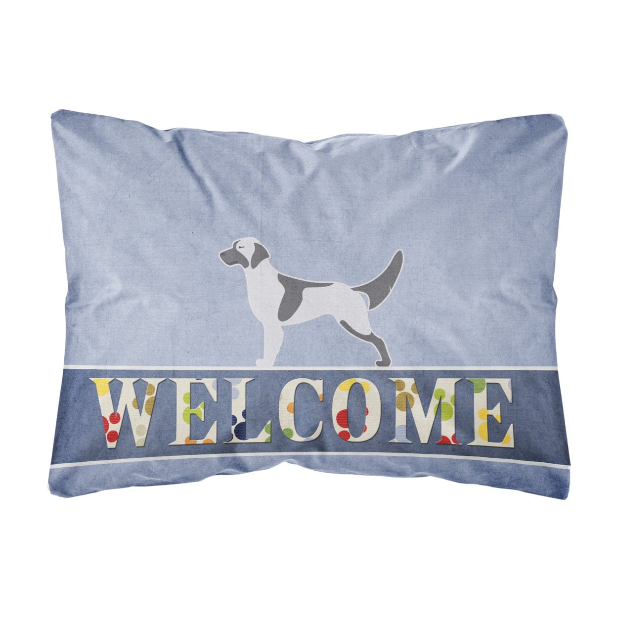 English Setter Welcome Canvas Fabric Decorative Pillow