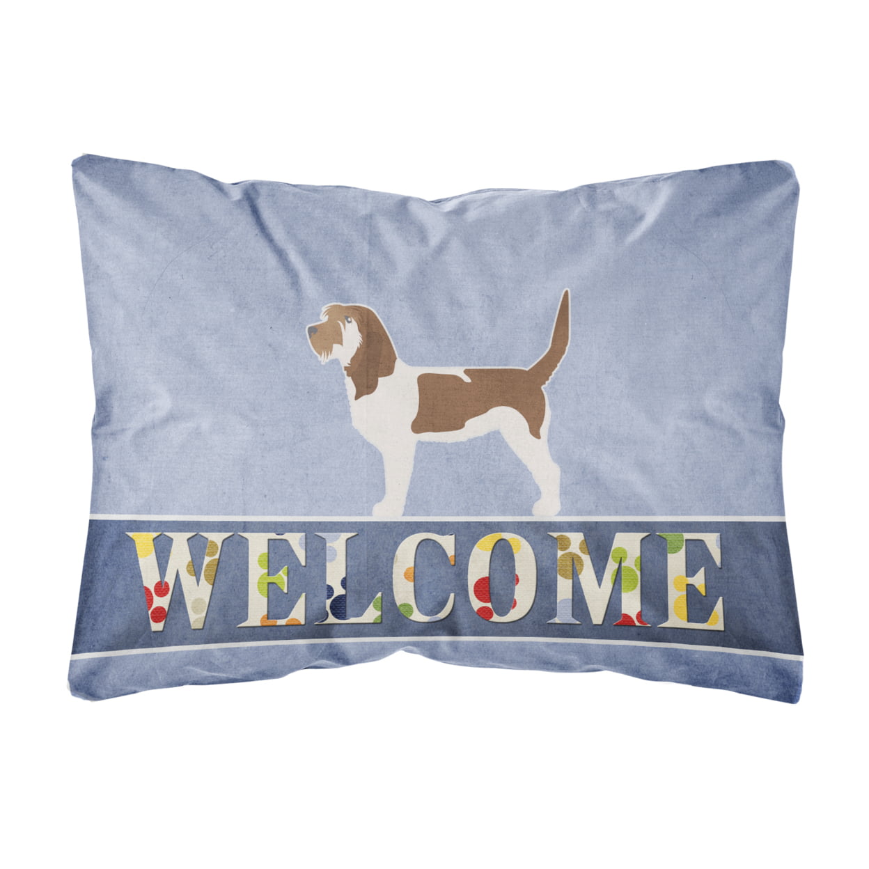 Grand Basset Griffon Vendeen Welcome Canvas Fabric Decorative Pillow