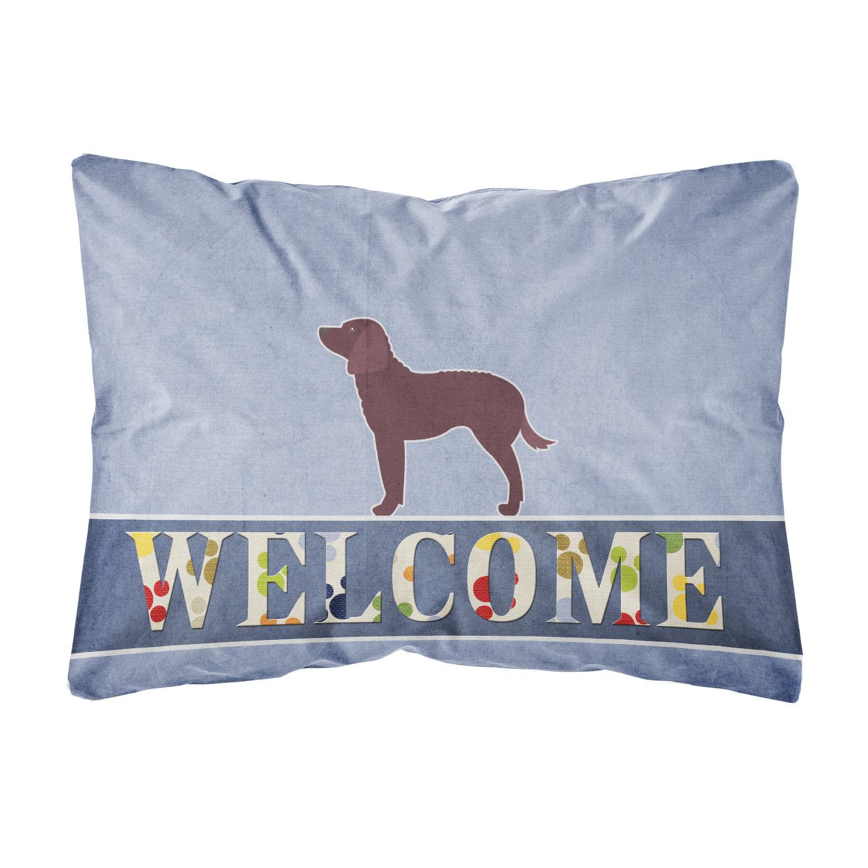 American Water Spaniel Welcome Canvas Fabric Decorative Pillow