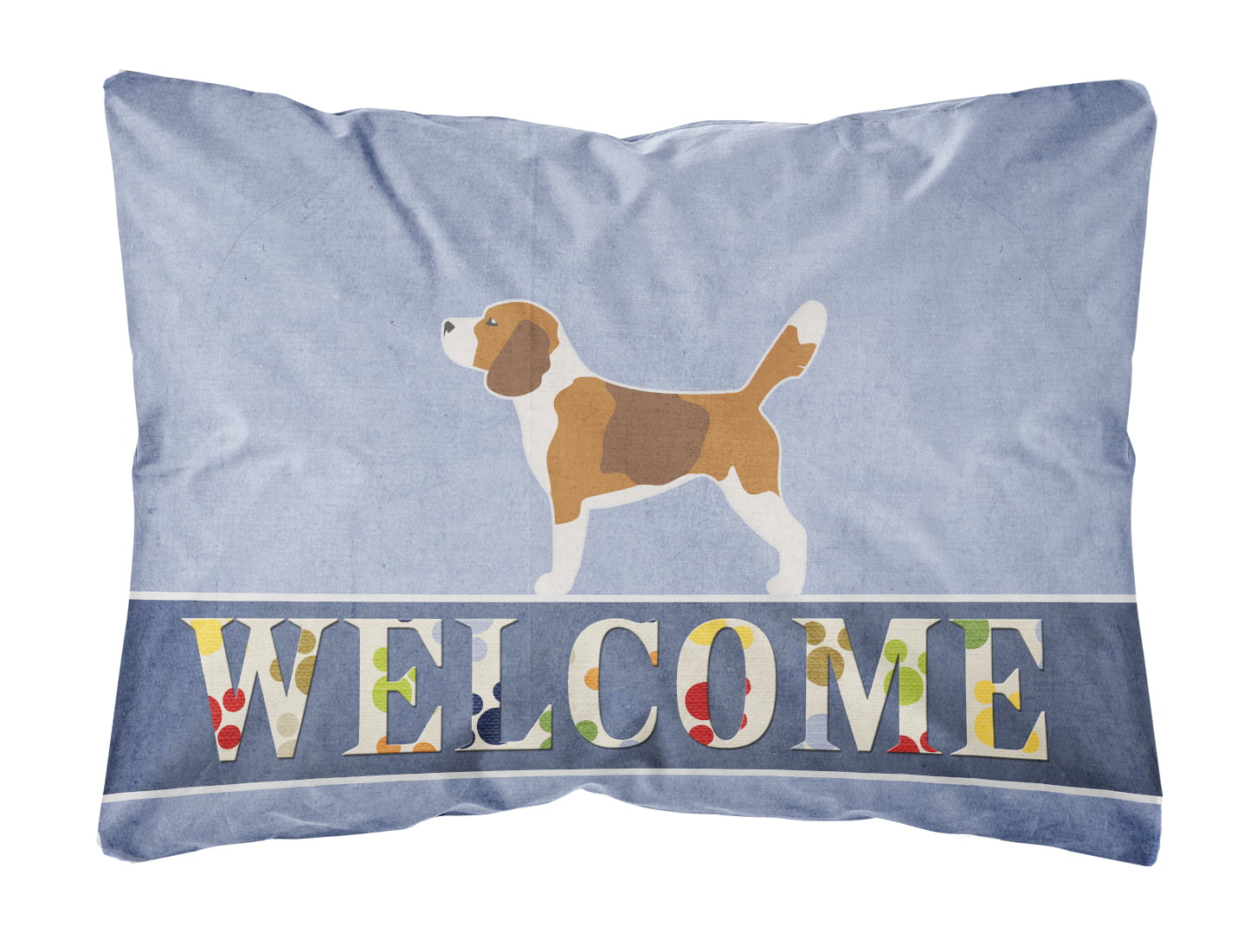 Beagle Welcome Canvas Fabric Decorative Pillow