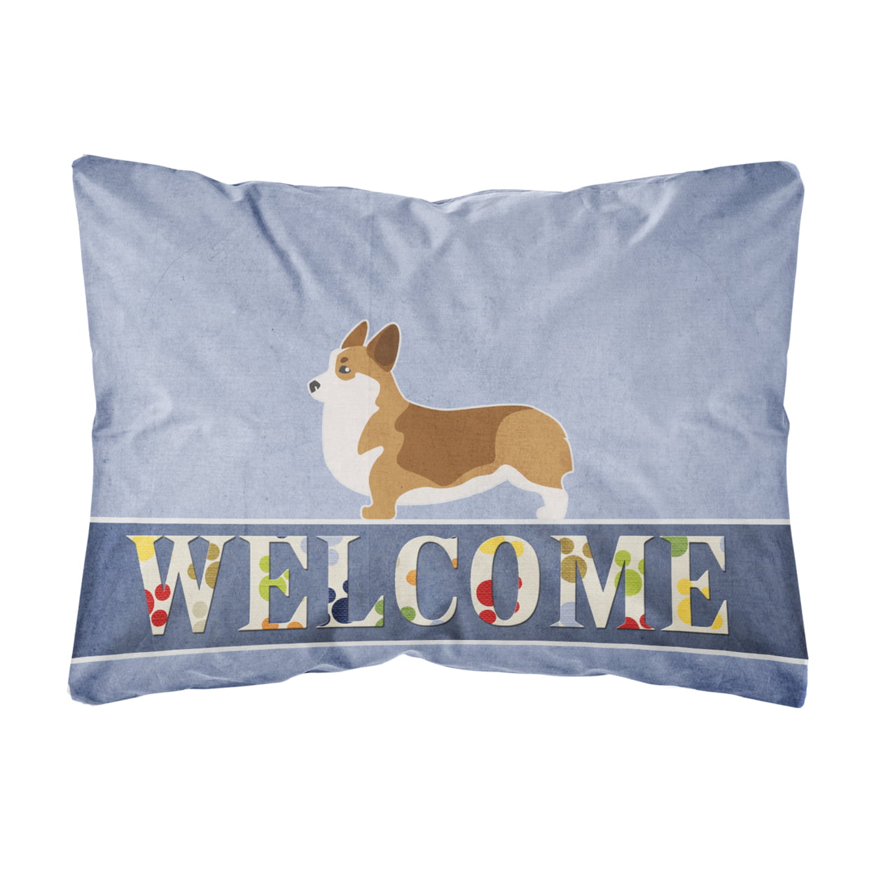 Corgi Welcome Canvas Fabric Decorative Pillow