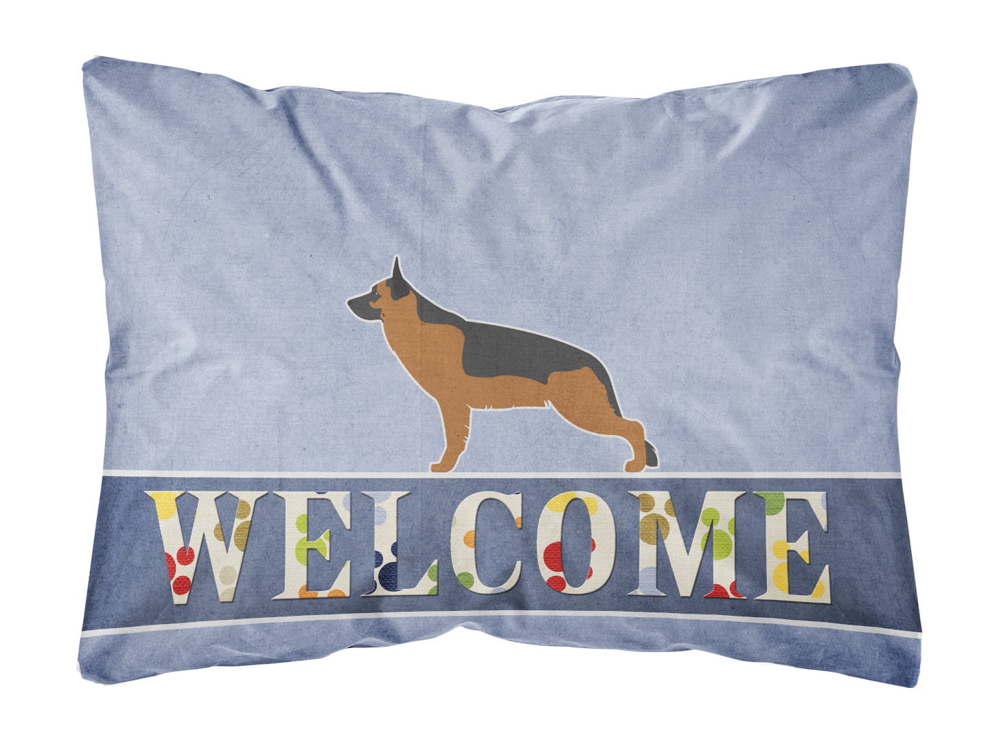 German Shepherd Welcome Canvas Fabric Decorative Pillow