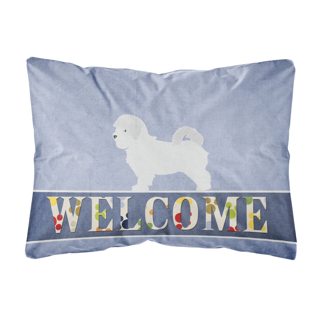 Maltese Welcome Canvas Fabric Decorative Pillow