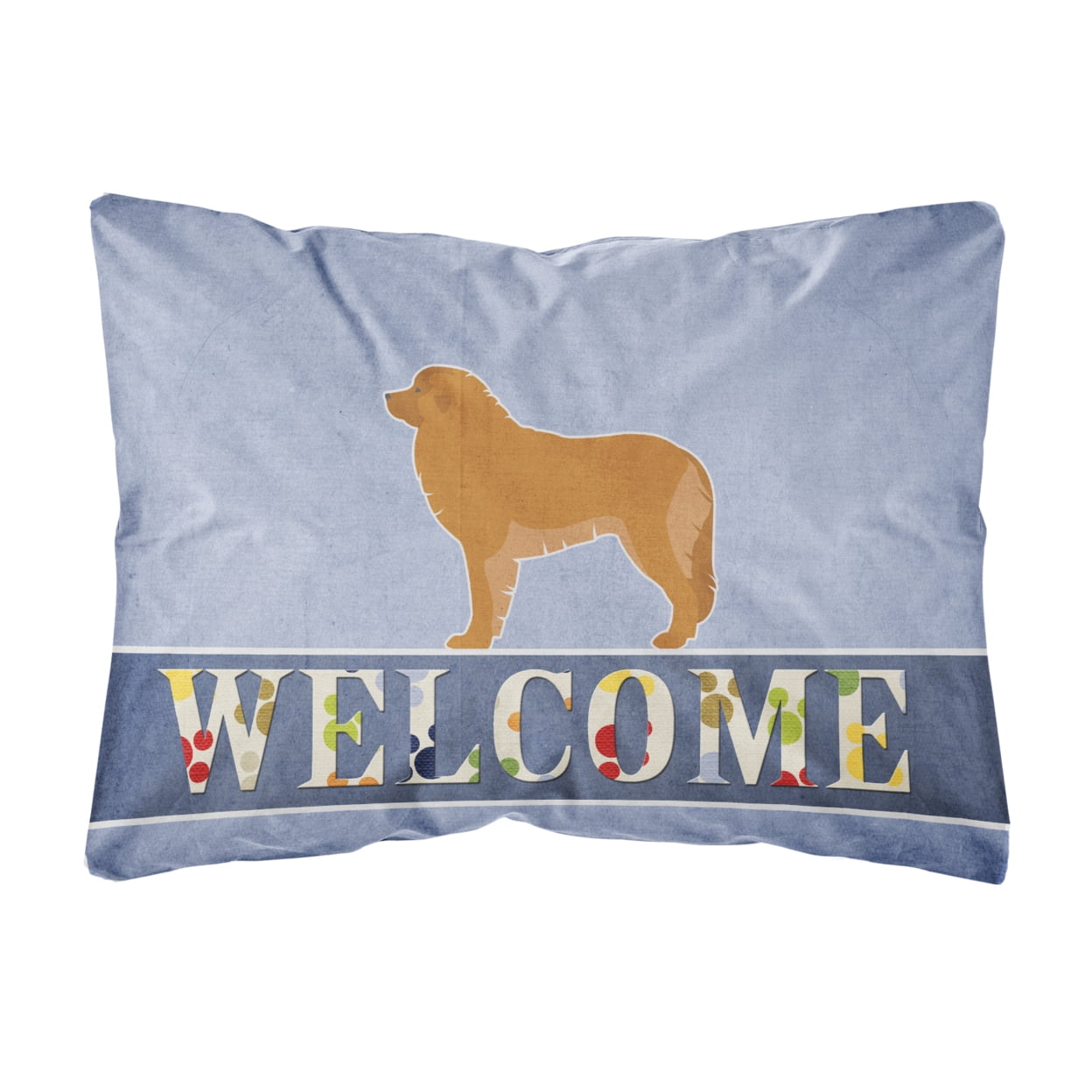 Leonberger Welcome Canvas Fabric Decorative Pillow