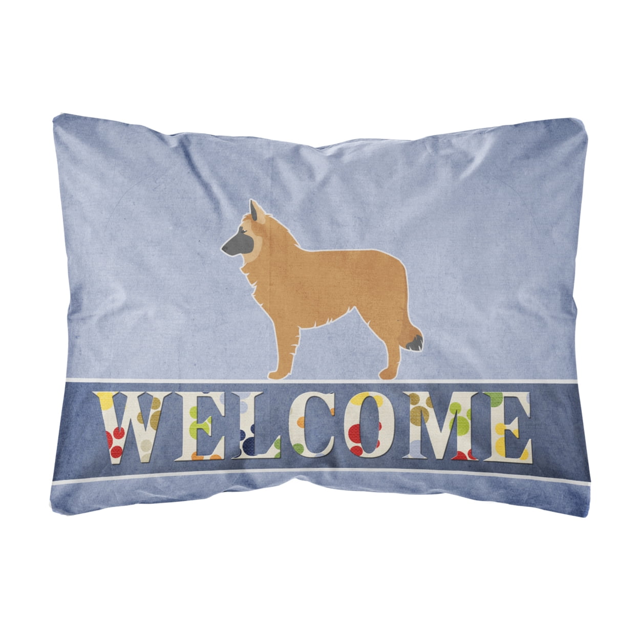 Belgian Shepherd Welcome Canvas Fabric Decorative Pillow