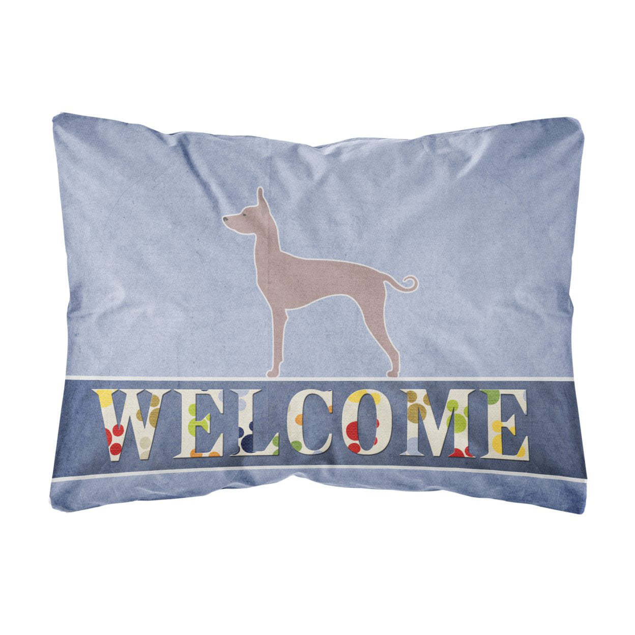 Dogo Argentino Welcome Canvas Fabric Decorative Pillow