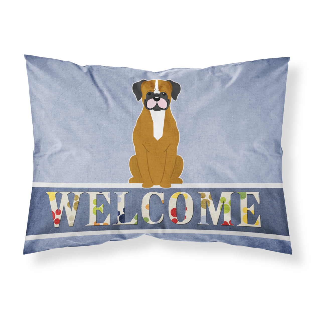 Flashy Fawn Boxer Welcome Fabric Standard Pillowcase