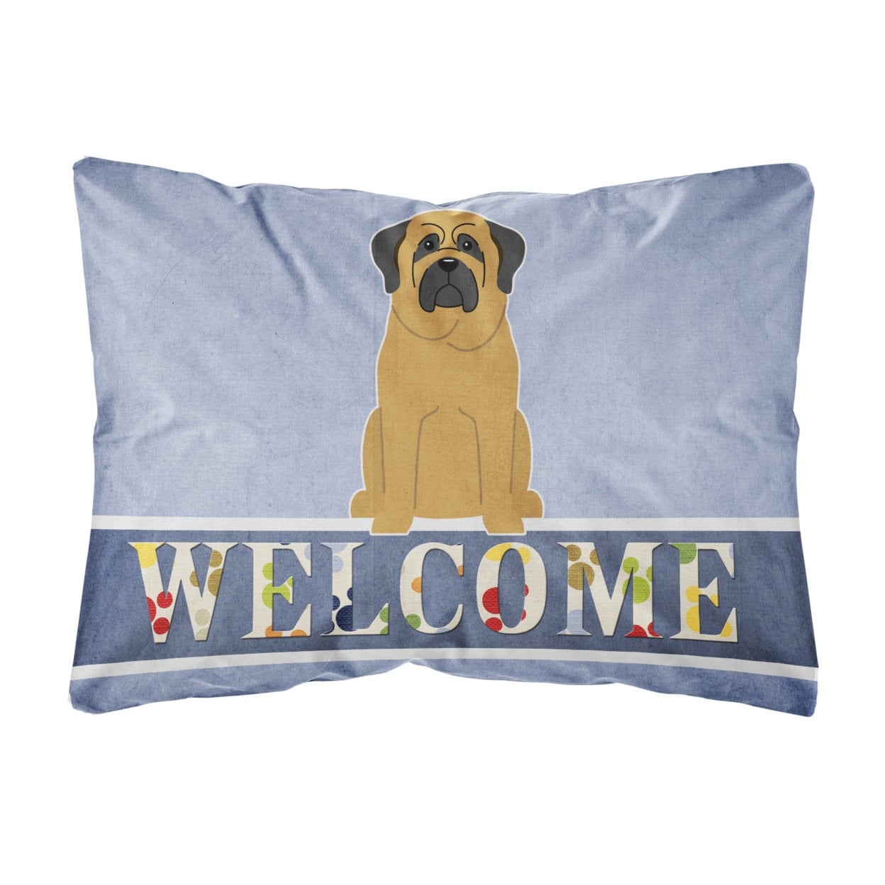 Mastiff Welcome Canvas Fabric Decorative Pillow