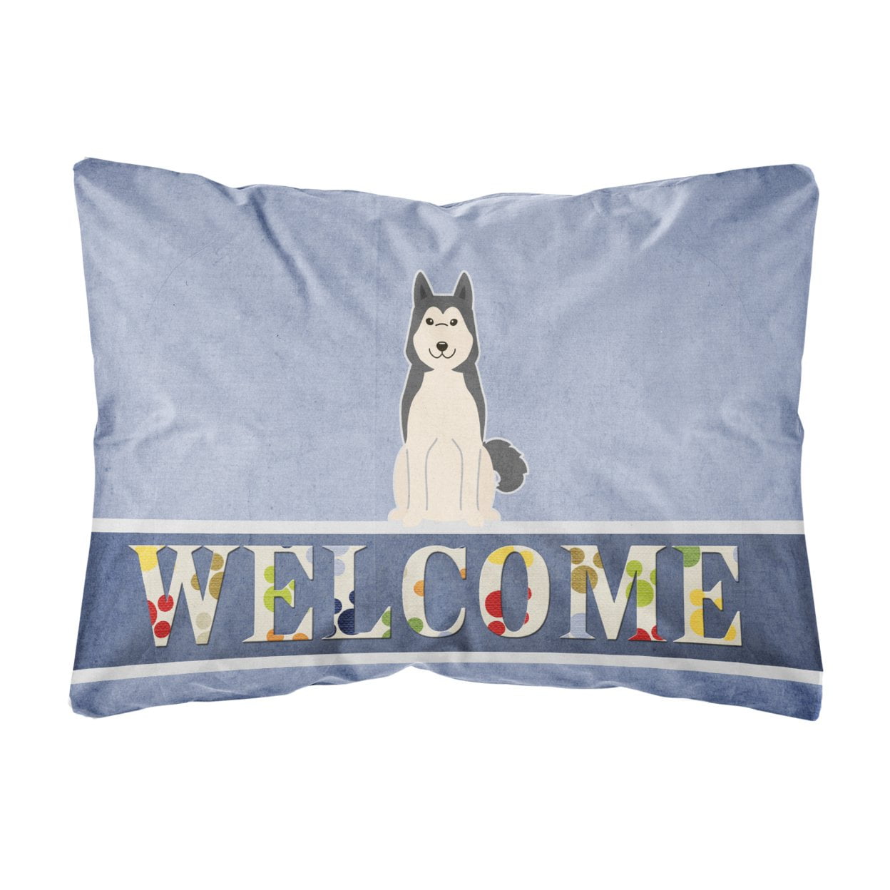 West Siberian Laika Spitz Welcome Canvas Fabric Decorative Pillow