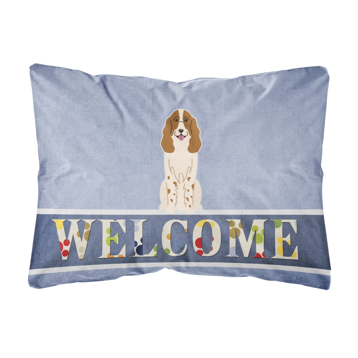 Russian Spaniel Welcome Canvas Fabric Decorative Pillow