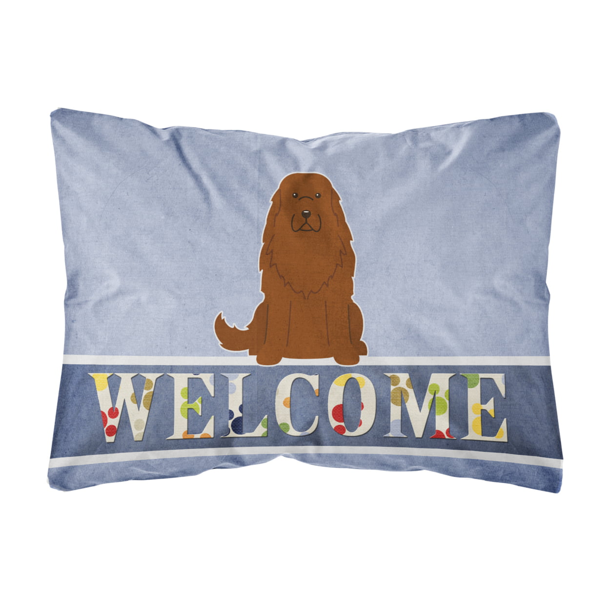 Caucasian Shepherd Dog Welcome Canvas Fabric Decorative Pillow