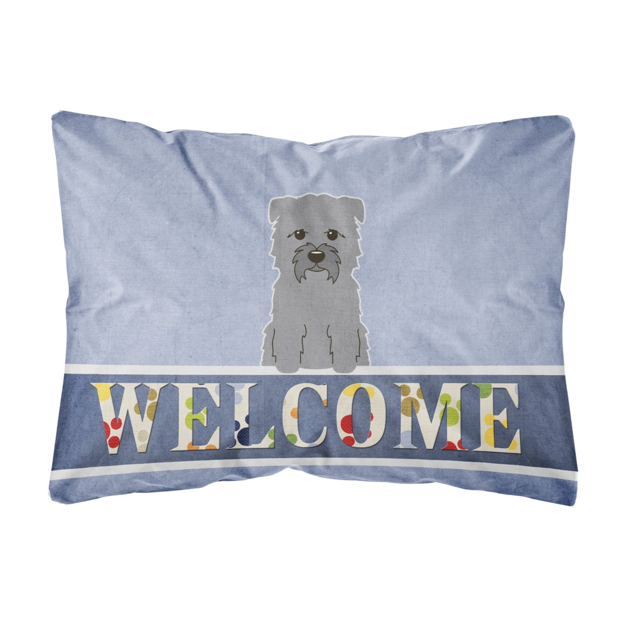 Glen of Imal Grey Welcome Canvas Fabric Decorative Pillow