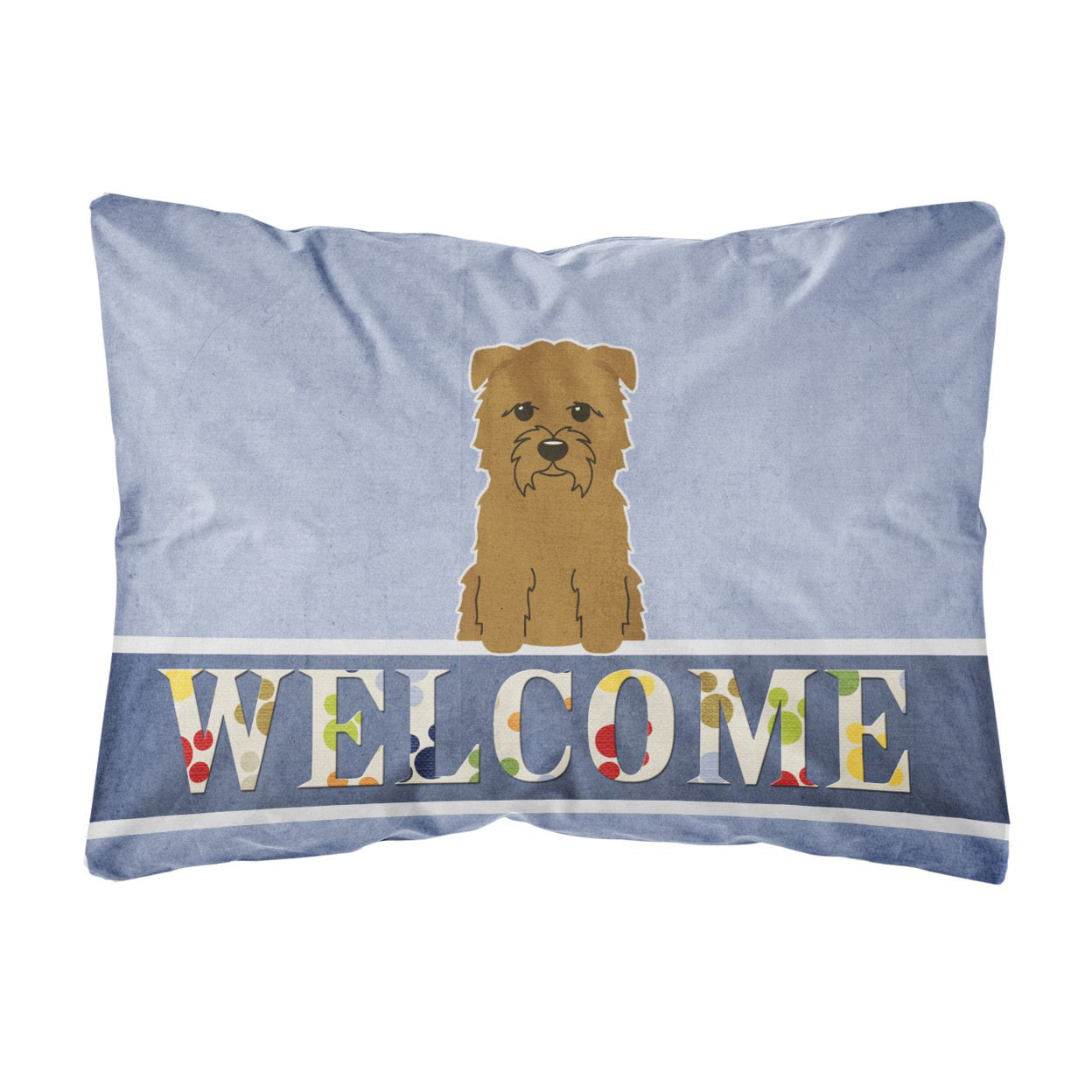 Glen of Imal Tan Welcome Canvas Fabric Decorative Pillow