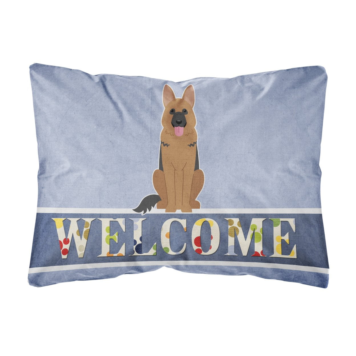 German Shepherd Welcome Canvas Fabric Decorative Pillow