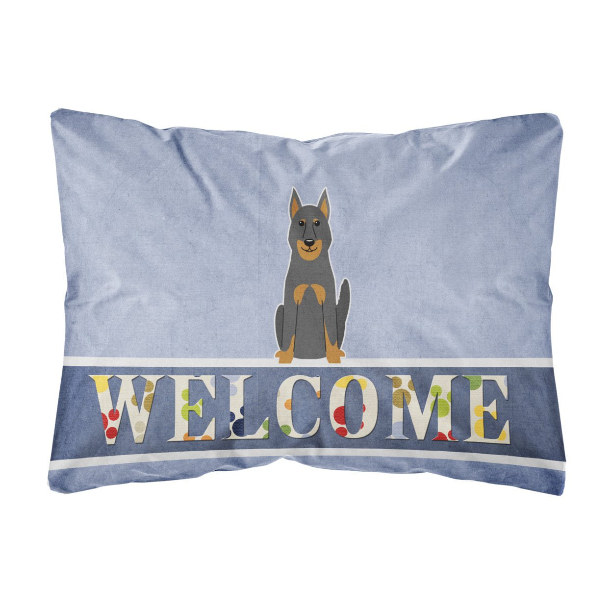 Beauce Shepherd Dog Welcome Canvas Fabric Decorative Pillow