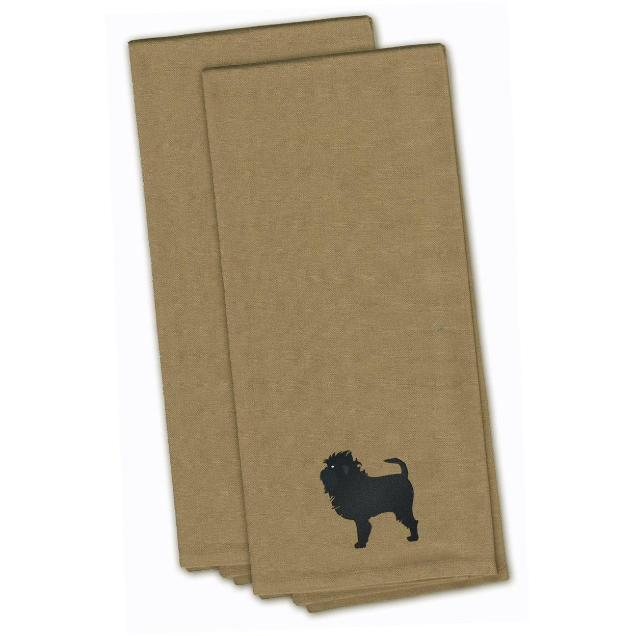 Picture of Carolines Treasures BB3448TNTWE Affenpinscher Tan Embroidered Kitchen Towel - Set of 2