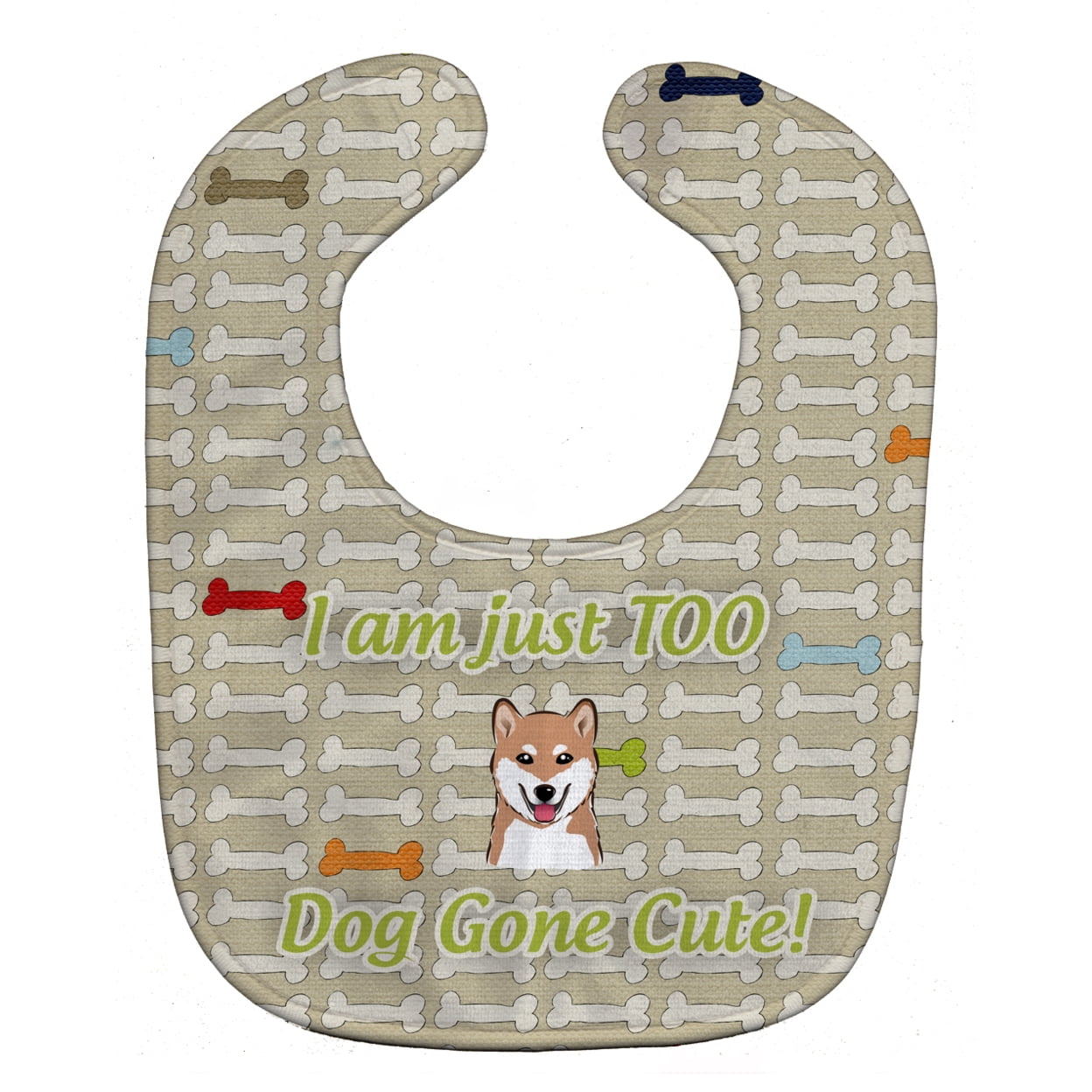 Picture of Carolines Treasures BB5794BIB Too Cute Shiba Inu Baby Bib