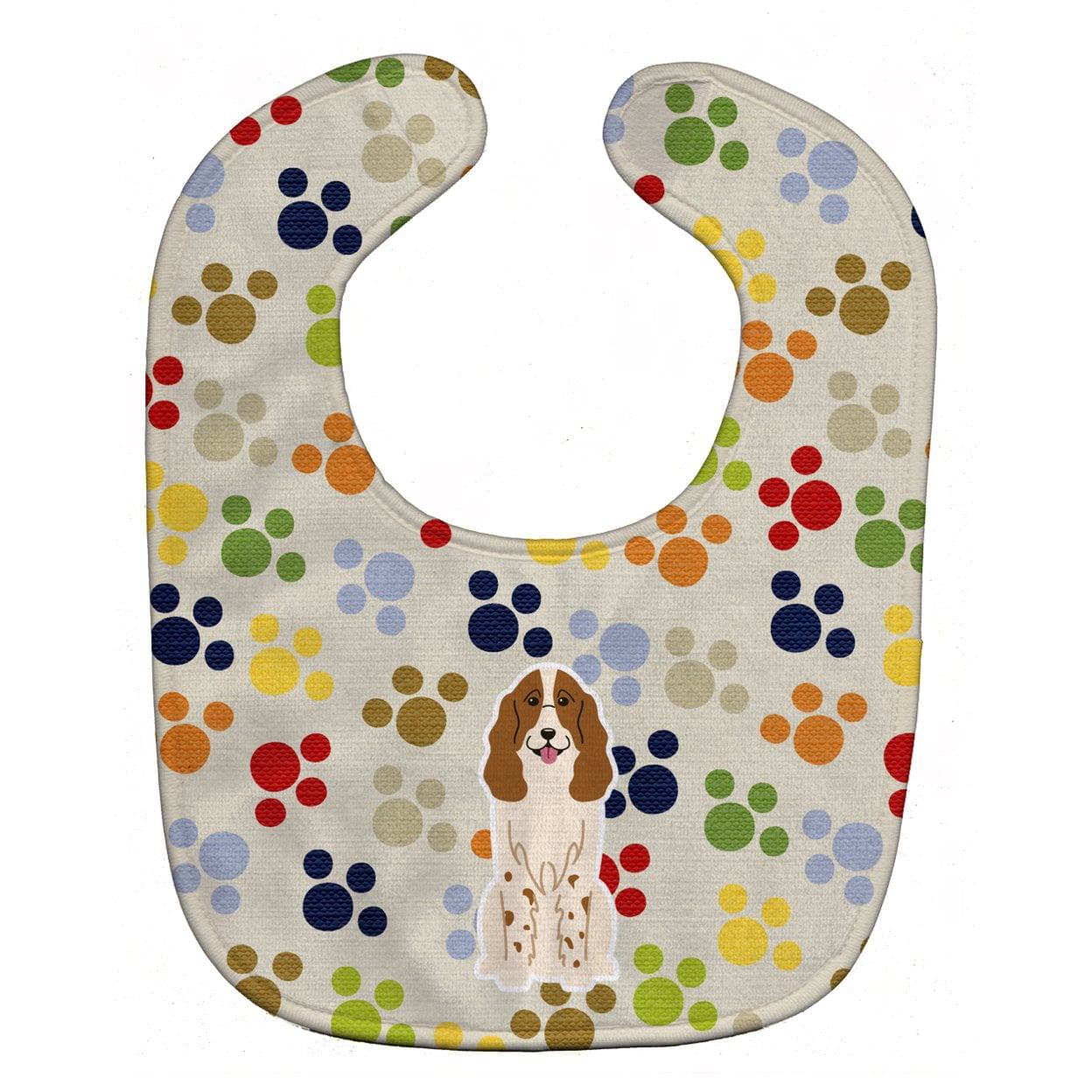 Pawprints Russian Spaniel Baby Bib