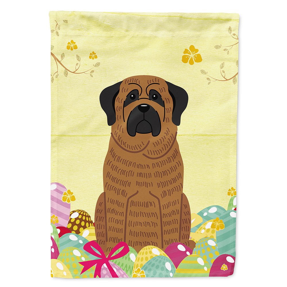 Easter Eggs Mastiff Brindle Flag Canvas House Size