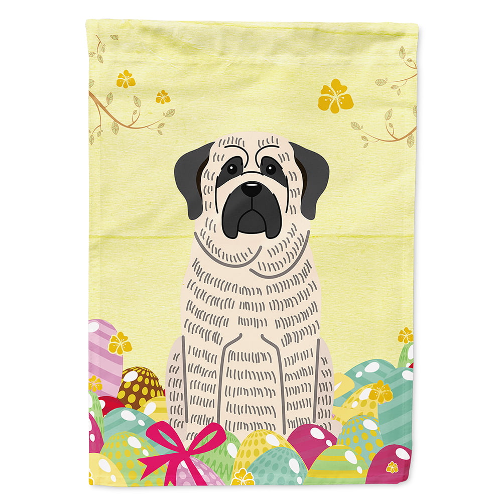 Easter Eggs Mastiff Brindle White Flag Canvas House Size