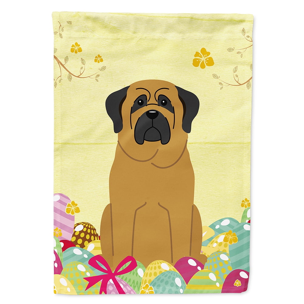 BB6018CHF Easter Eggs Mastiff Flag Canvas House Size