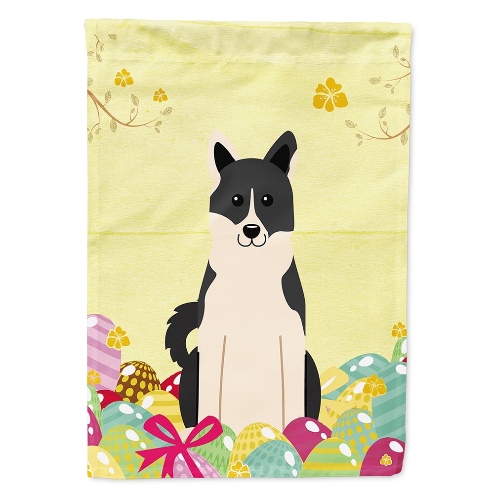 Easter Eggs Russo-European Laika Spitz Flag Canvas House Size