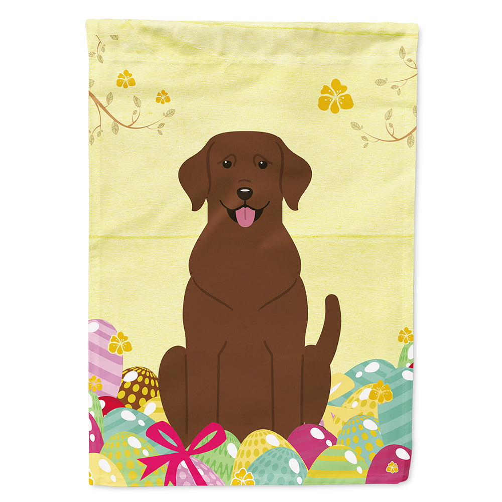 Easter Eggs Chocolate Labrador Flag Canvas House Size