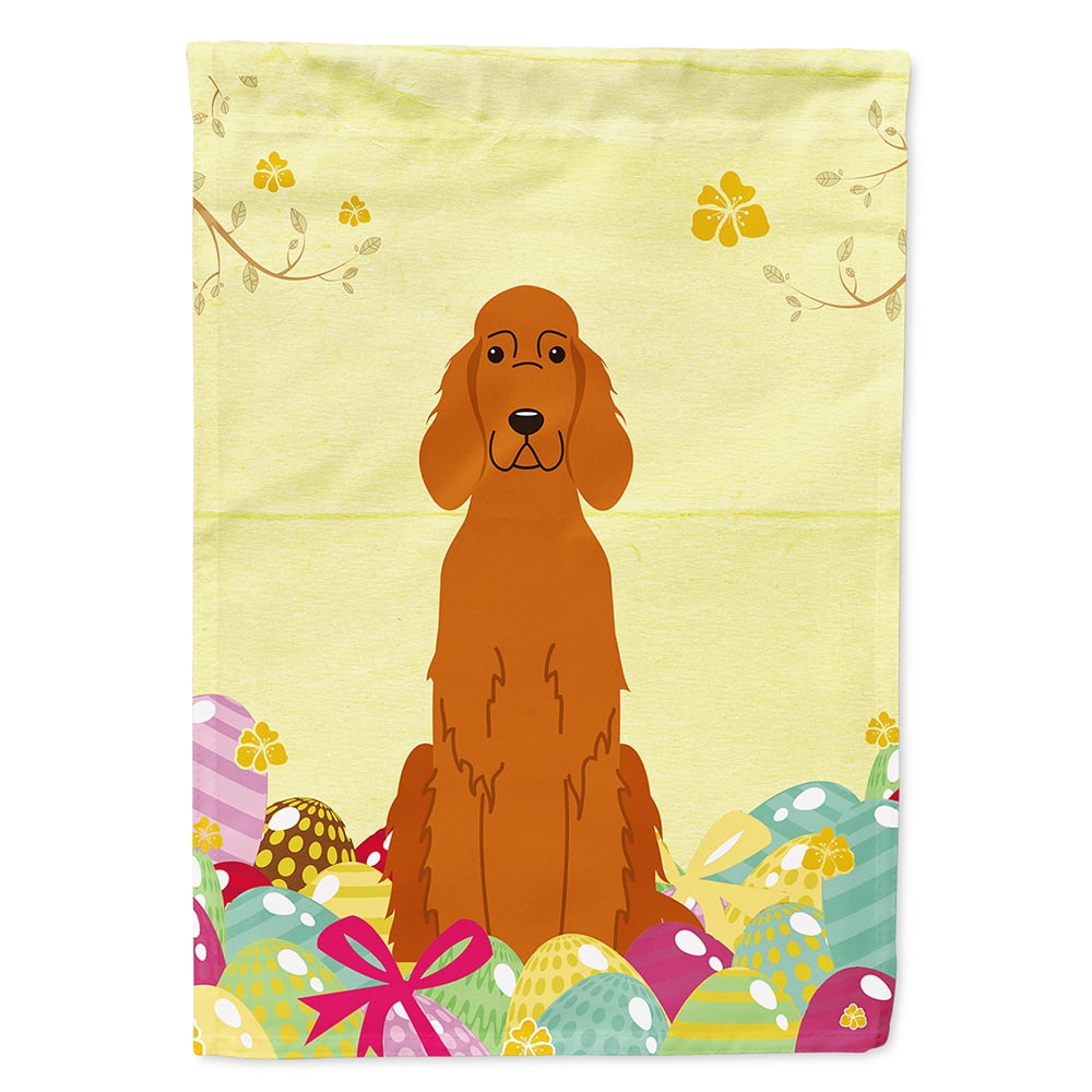 BB6064CHF Easter Eggs Irish Setter Flag Canvas House Size