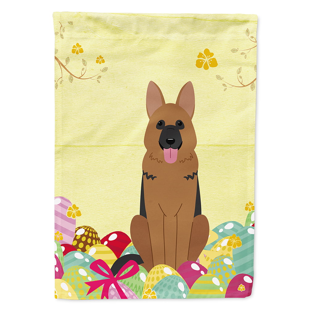 Easter Eggs German Shepherd Flag Canvas House Size