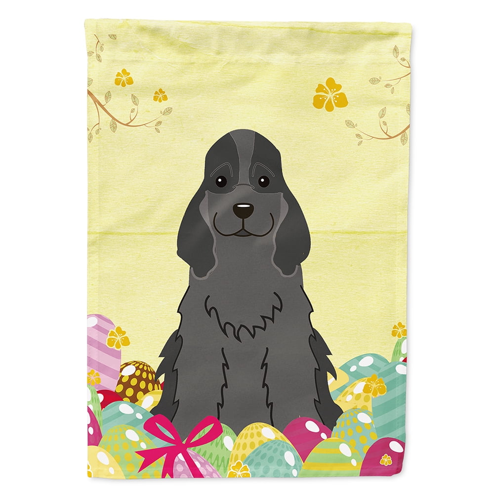Easter Eggs Cocker Spaniel Black Flag Canvas House Size