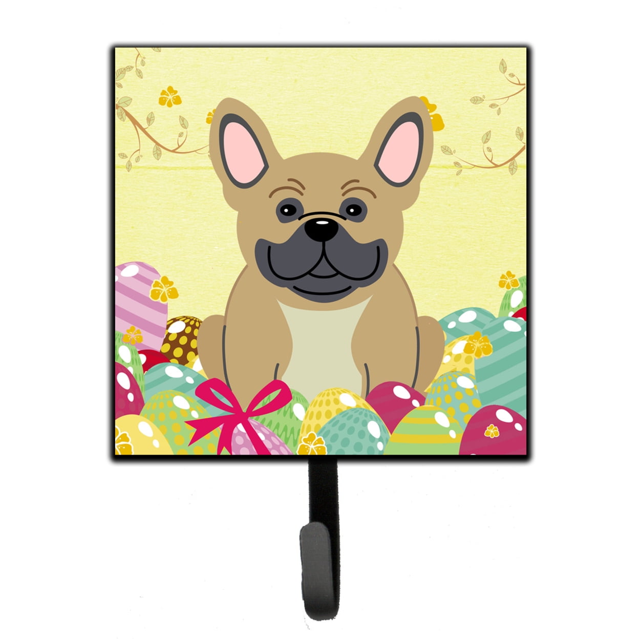 Easter Eggs French Bulldog Cream Leash or Key Holder