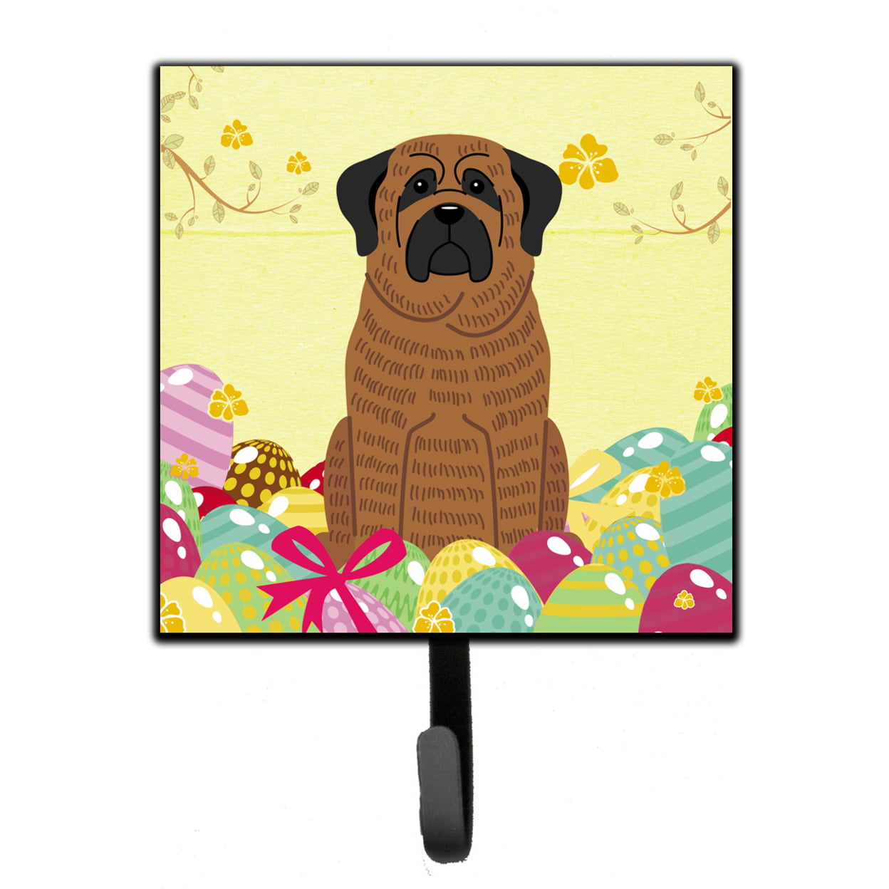 Easter Eggs Mastiff Brindle Leash or Key Holder
