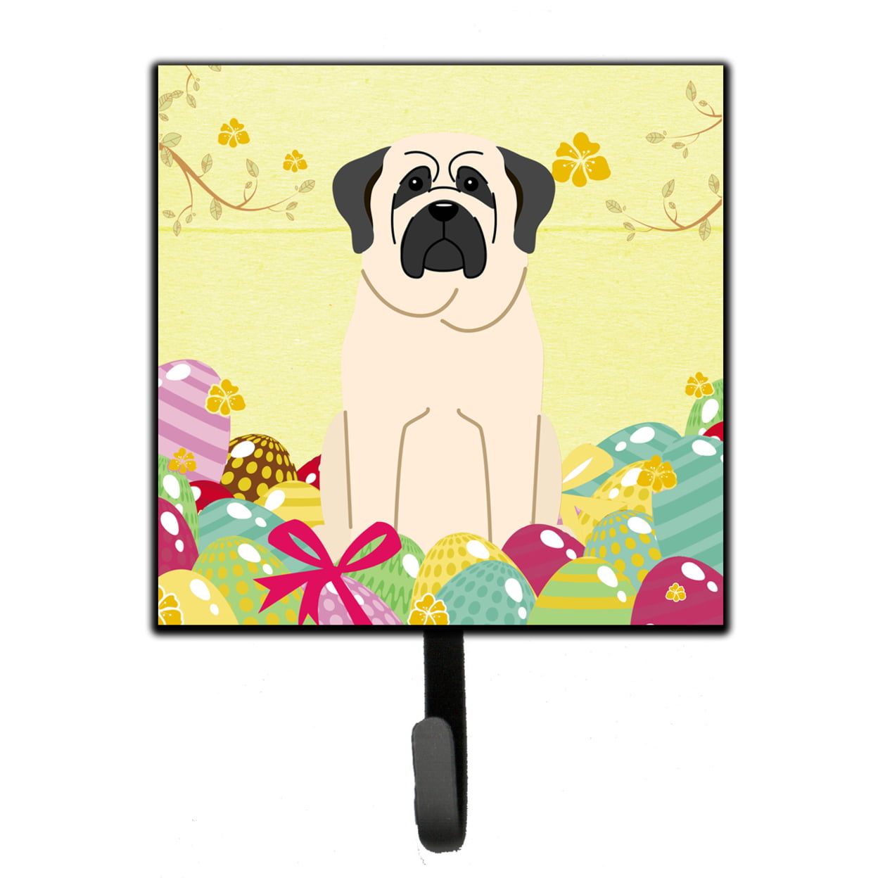 Easter Eggs Mastiff White Leash or Key Holder